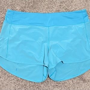 Lululemon sz 14 4” speed up high rise short in Icing Blue
